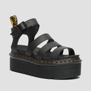 Dr. Martens Blaire Leather Platform Sandals Black